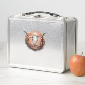 Lunch Box Vache Crâne western cowboy rodéo (En situation)