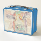 Lunch Box Vache de collage de la ferme aquarelle (Dos)