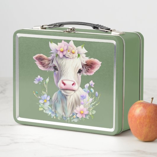 Lunch Box Vache mignonne dans la journée ensoleillée (En situation)