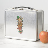 Lunch Box Vaches empilées mignonnes St Patrick Gravure vinta (En situation)