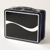 Lunch Box Vagues simples 2 - Noir et blanc (Devant)