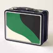 Lunch Box Vagues simples - vert, crème et noir (Dos)