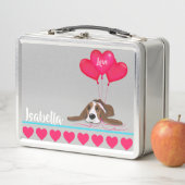 Lunch Box Valentine Basset Hound (En situation)