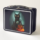 Lunch Box Vampire Chat et Assistant Citrouille Halloween Sur (Devant)