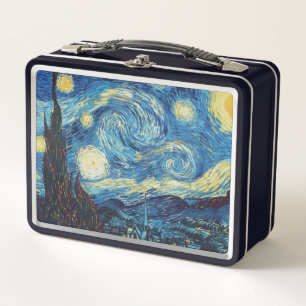 Lunch Box Van Gogh Nuit Étoilée Vintage Bleu Chef-d'œuvre