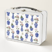 Lunch Box Vases et fleurs bleus de chinoiserie (Devant)