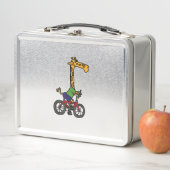 Lunch Box Vélo cool Giraffe équitation (En situation)