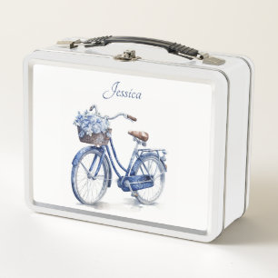 Lunch Box Vélo en Delft Blue personnalisable
