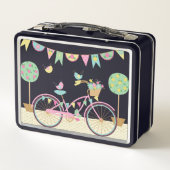 Lunch Box Vélo rose mignon (Dos)