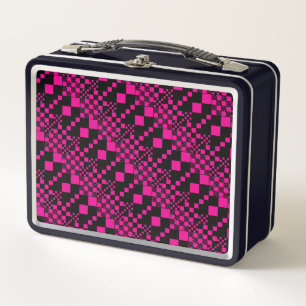 Lunch Box Vérifié, Chèques - Magenta et Noir