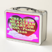 Lunch Box verset biblique du psaume 51:10. (Dos)