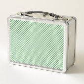 Lunch Box Vert menthe avec Pois gris-Monogramme STaylor (Dos)