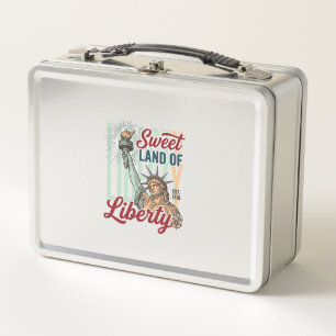 Lunch Box Vêtement vintage Sweet Land of Liberty Patriote De