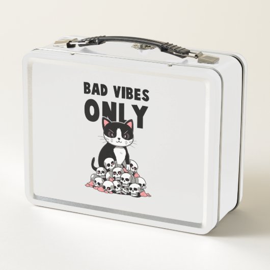 Lunch Box Vibes incorrectes uniquement - Chat et crânes (Dos)
