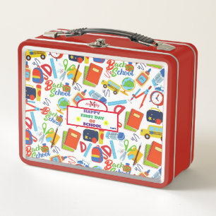 Lunch Box Vibrant personnalisable Retour au Motif scolaire
