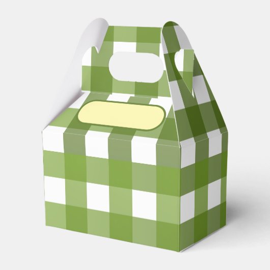 Lunch Box Vichy Green Bedankdoosjes (Voorkant Zijde)