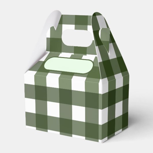Lunch Box Vichy Green d'Alsace Bedankdoosjes (Voorkant Zijde)