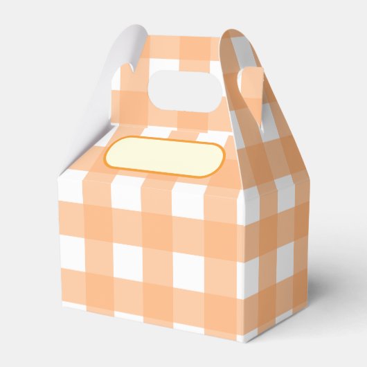 Lunch Box Vichy Orange Pstel Bedankdoosjes (Voorkant Zijde)
