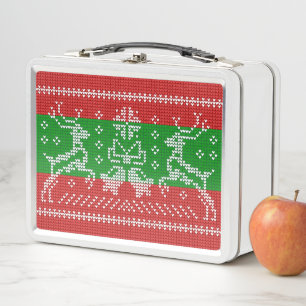 Lunch Box Vilain chandail cloches Xmas rennes crochet