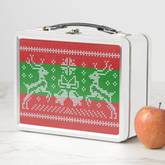 Lunch Box Vilain chandail cloches Xmas rennes crochet (En situation)