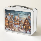 Lunch Box Village vintage la nuit de Noël (Dos)