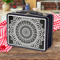 Vintage Boho Floral Blanc Mandala Motif