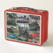 Lunch Box Vintage, Classique, Voitures anciennes (Dos)