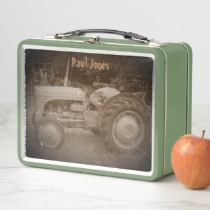 Lunch Box Vintage Gray massey fergison tracteur Métal Déje