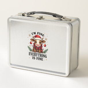 Lunch Box Vintage Im Fine Everything Is Fine Vache Highland