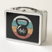 Lunch Box Vintage kettlebell personnalisé nom monographique  (Devant)