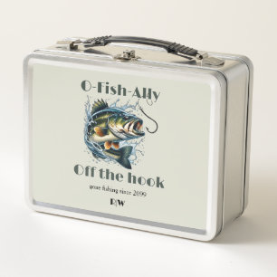 Lunch Box Vintage OFishAlly Retraité Gros Poisson Au Crochet