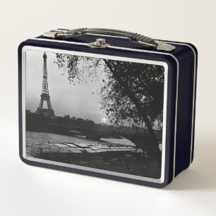Lunch Box Vintage Paris Tour Eiffel coucher de soleil