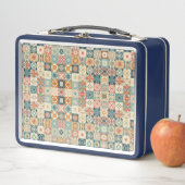 Lunch Box Vintage, patchwork, paré (En situation)