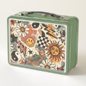Lunch Box Vintage Retro Celestial Grunge Pattern (Dos)