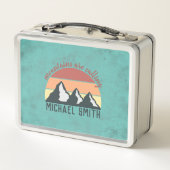 Lunch Box Vintages pastels montagnes appellent monogram (Dos)