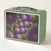 Lunch Box Violet Abstrait violet violet kaki fractal (Devant)