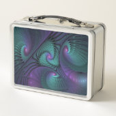 Lunch Box Violet rencontre Turquoise moderne art fractal abs (Dos)