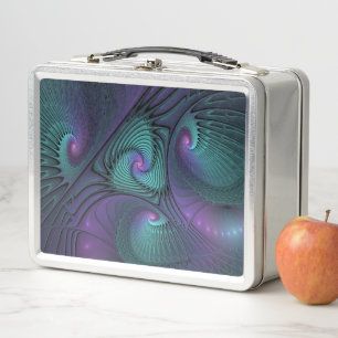 Lunch Box Violet rencontre Turquoise moderne art fractal abs