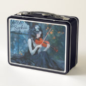 Lunch Box Violoniste gothique Imaginaire foncé dans le jardi (Dos)