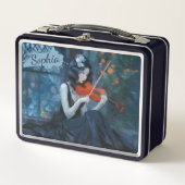 Lunch Box Violoniste gothique Imaginaire foncé dans le jardi (Devant)