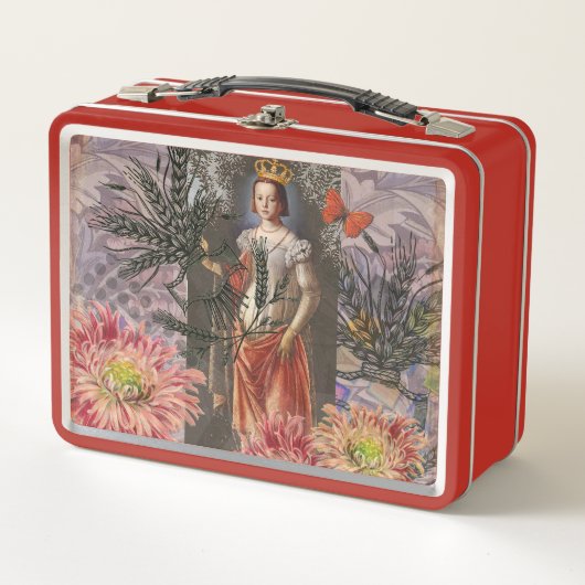 Lunch Box Virgo Woman Portrait Antique Coloré Riche (Devant)