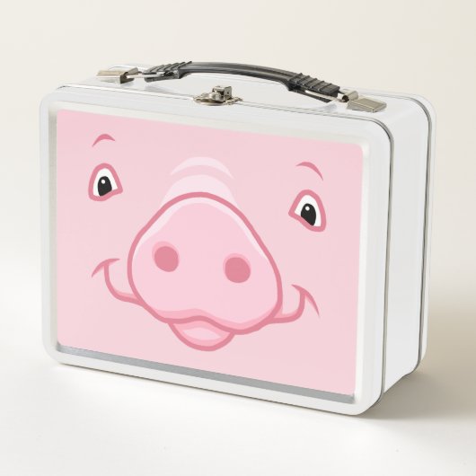 Lunch Box Visage rose heureux mignon de porc (Devant)