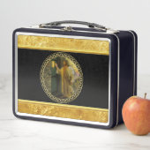 Lunch Box Visitation à Dawn Jesus frappe sur une porte rusti (En situation)