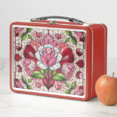Lunch Box Vitrail floral Saint-Valentin (En situation)