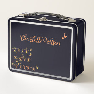 Lunch Box Vivez Amour Riez Cute Notedry Personnaliser