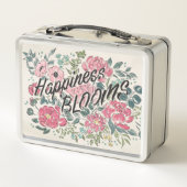 Lunch Box Vivez en fleurs de bonheur de la fleur | (Dos)