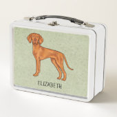 Lunch Box Vizsla Hongrois mignon Pointeur Chien Avec Le Nom (Devant)