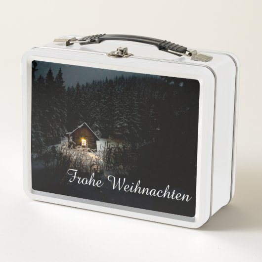 Lunch Box Vœux de Noël avec maison de sorcière (Devant)