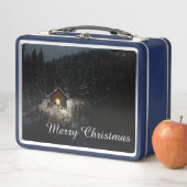 Lunch Box Vœux de Noël avec Maison de Sorcière (En situation)