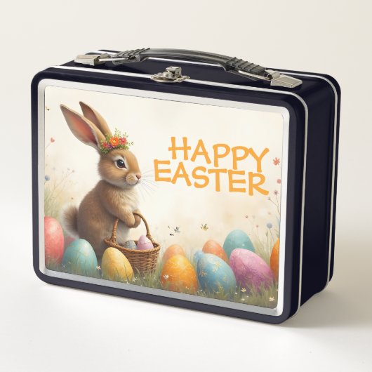 Lunch Box Vœux de printemps du lapin de Pâques (Devant)